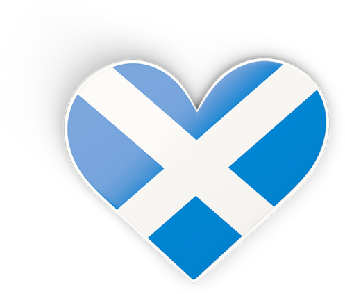Scottish Love Heart Flag PNG image