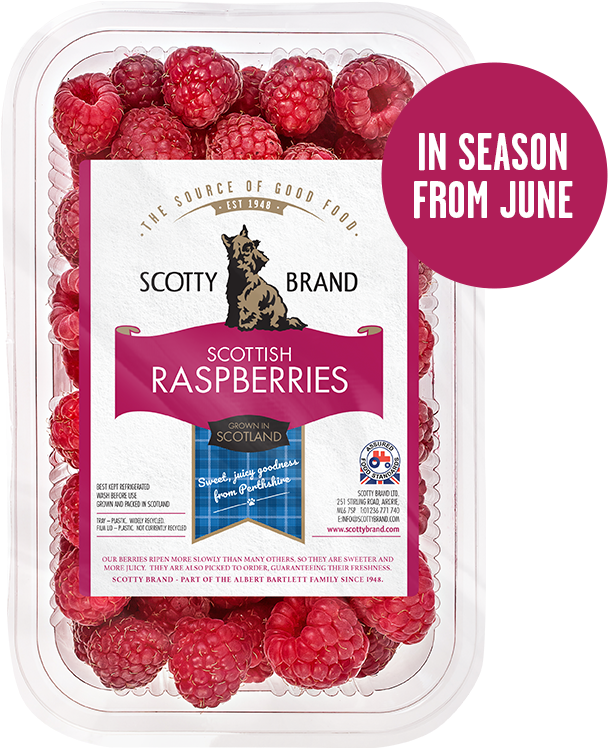 Scottish Raspberries Packaging PNG image