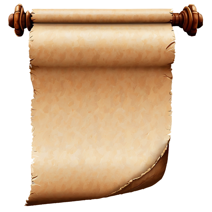 Scroll Banner On Parchment Paper Png 06272024 PNG image