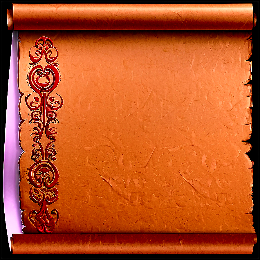 Scroll Banner On Parchment Paper Png 4 PNG image