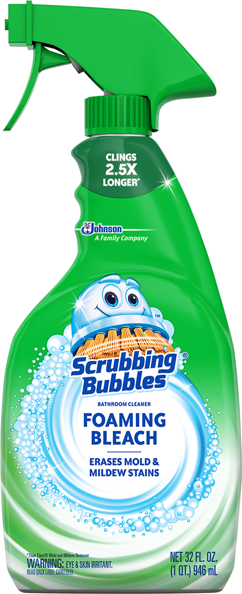Scrubbing Bubbles Bathroom Cleanerwith Bleach PNG image