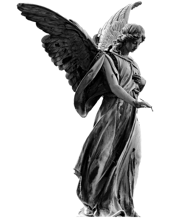 Sculpted Angel Statue PNG image