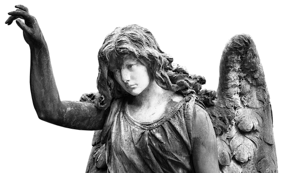 Sculpted Angel Statue PNG image