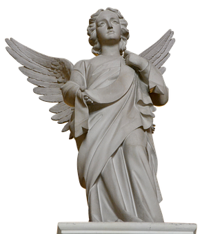 Sculpted Angel Statue PNG image
