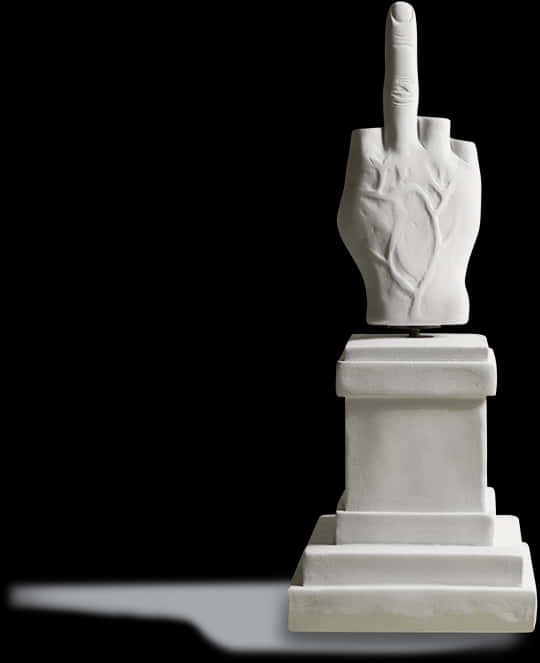 Sculpted Hand Gesture Middle Finger PNG image