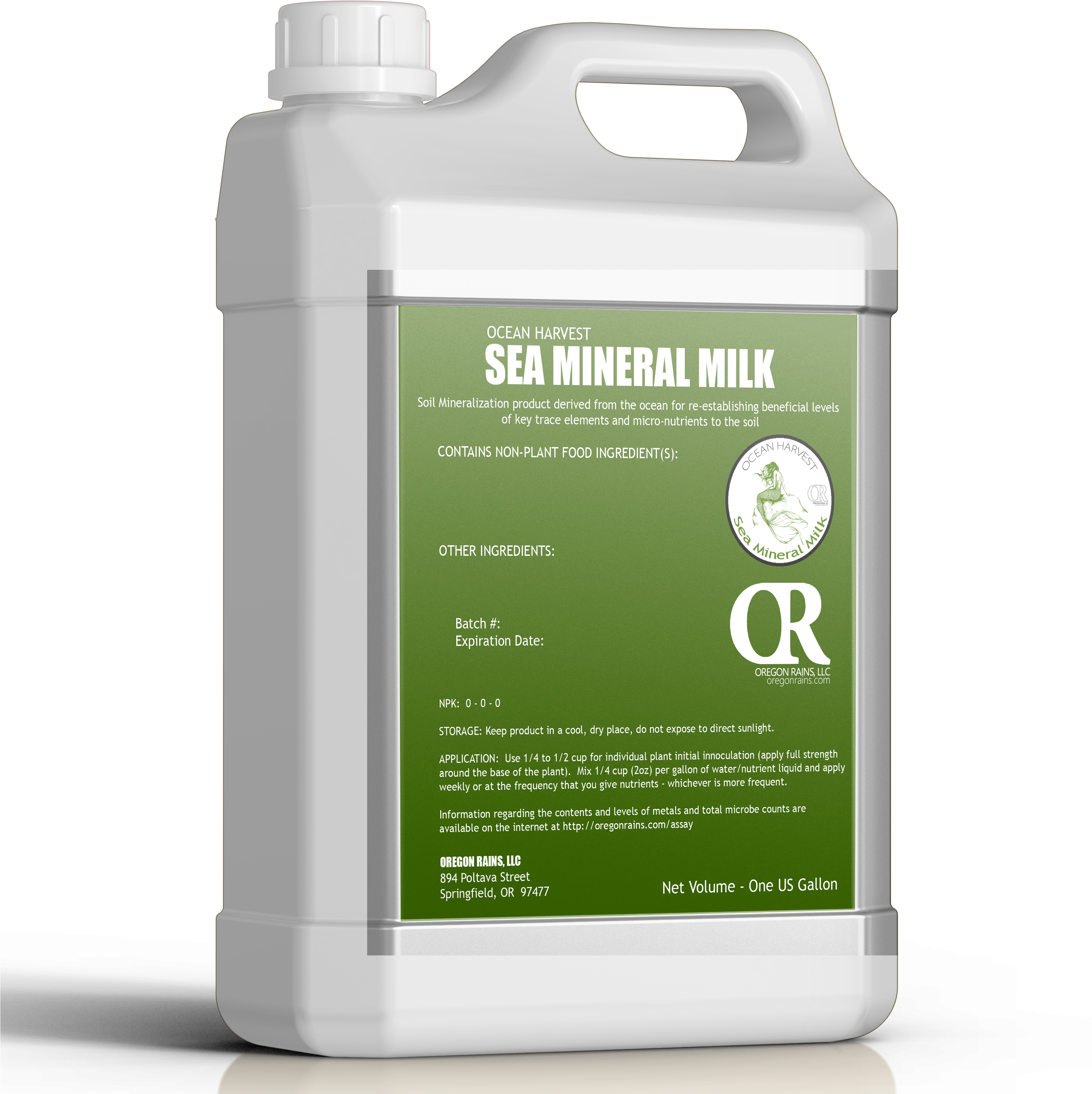 Sea Mineral Milk Container PNG image