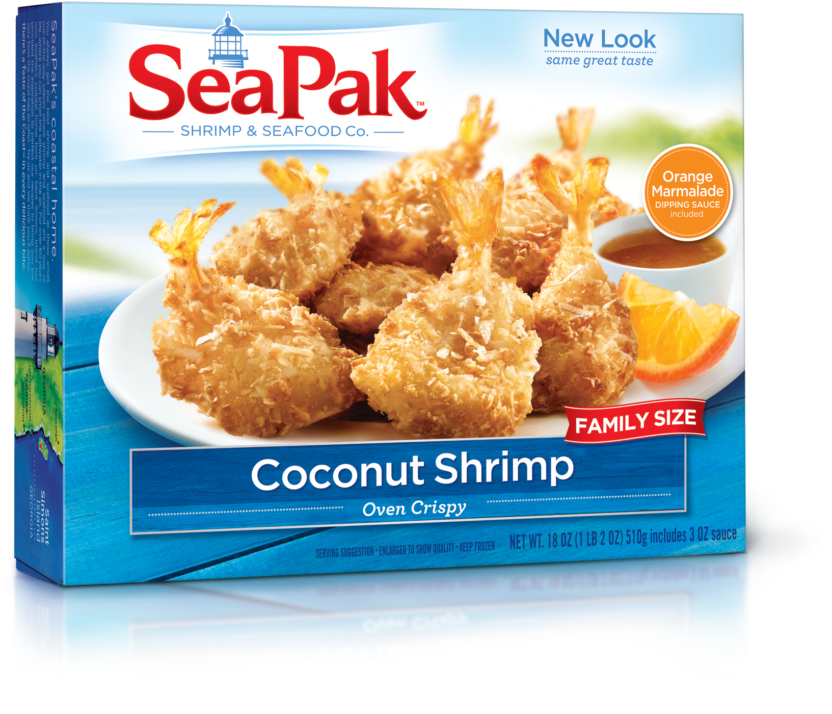 Sea Pak Coconut Shrimp Packaging PNG image