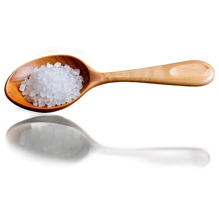 Sea Salt On Spoon Png 06272024 PNG image