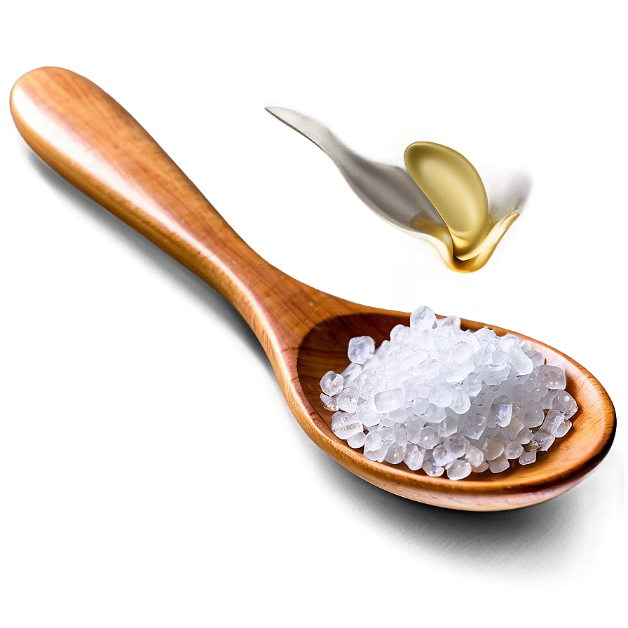 Sea Salt On Spoon Png 2 PNG image