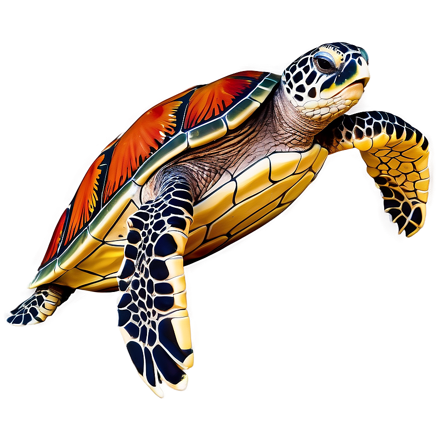 Sea Turtle With Coral Reef Png 05242024 PNG image