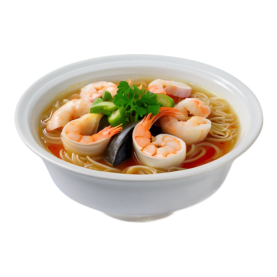 Seafood Ramen Delight Png Hpa PNG image