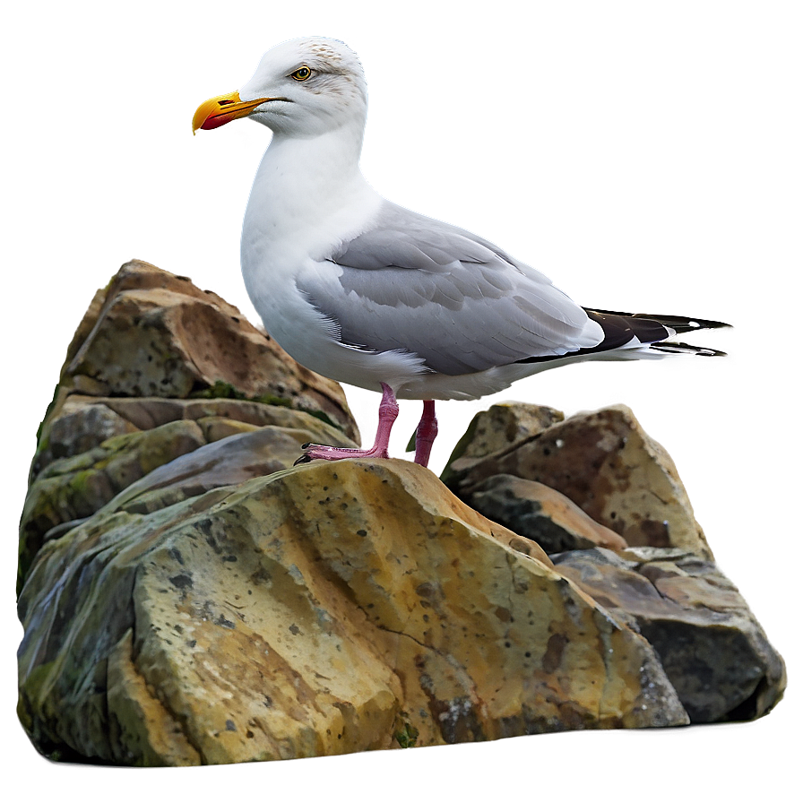 Seagull On Rock Png 05242024 PNG image