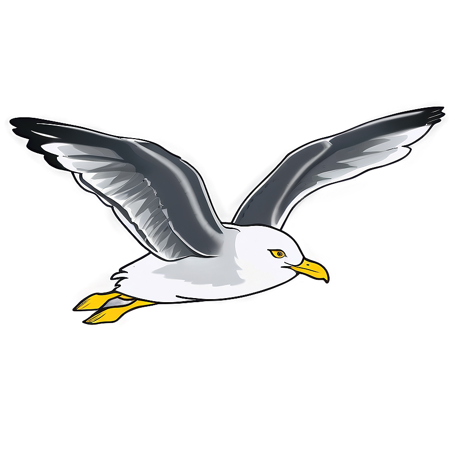 Seagull With Wings Tucked Png Txq PNG image