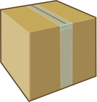 Sealed Cardboard Box Vector PNG image