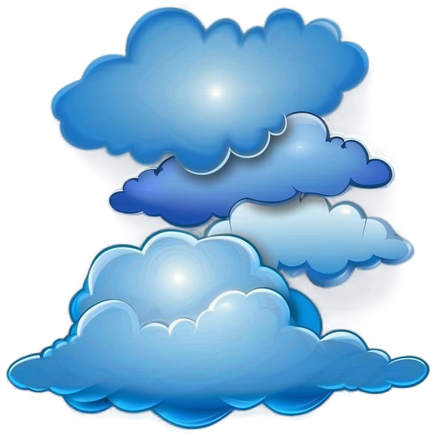 Seamless Blue Clouds Png 06202024 PNG image