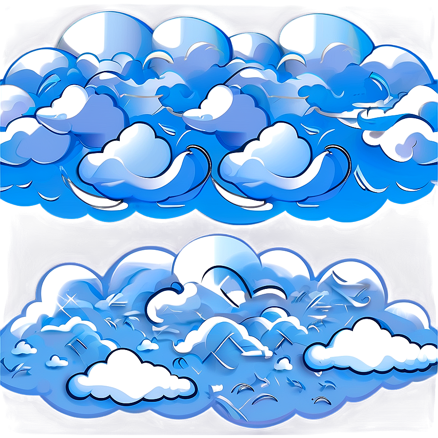 Seamless Cloud Pattern Vector Png 06262024 PNG image