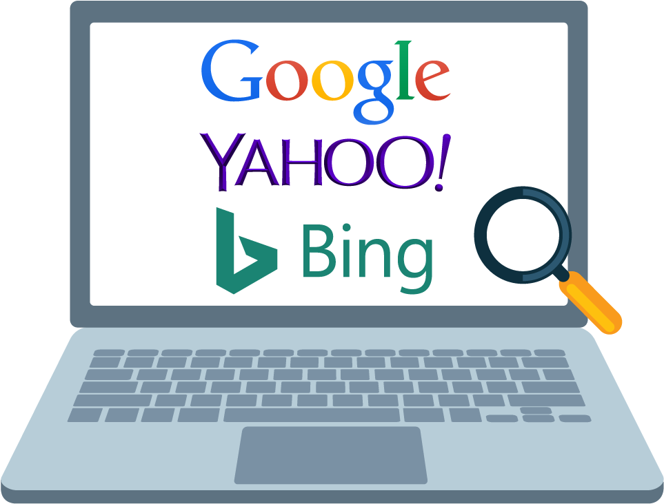 Search Engines Comparison Laptop PNG image