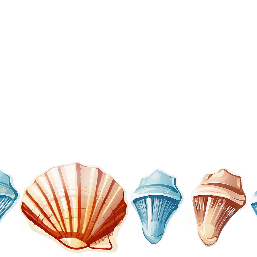 Seashell Border Clipart Png 06262024 PNG image