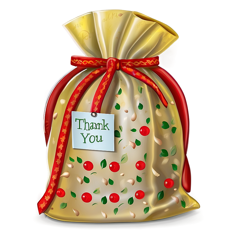 Seasonal Thank You Bag Png 06292024 PNG image