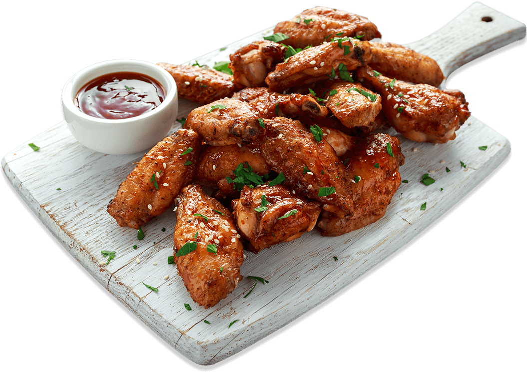 Seasoned Chicken Wingswith Dipping Sauce PNG image