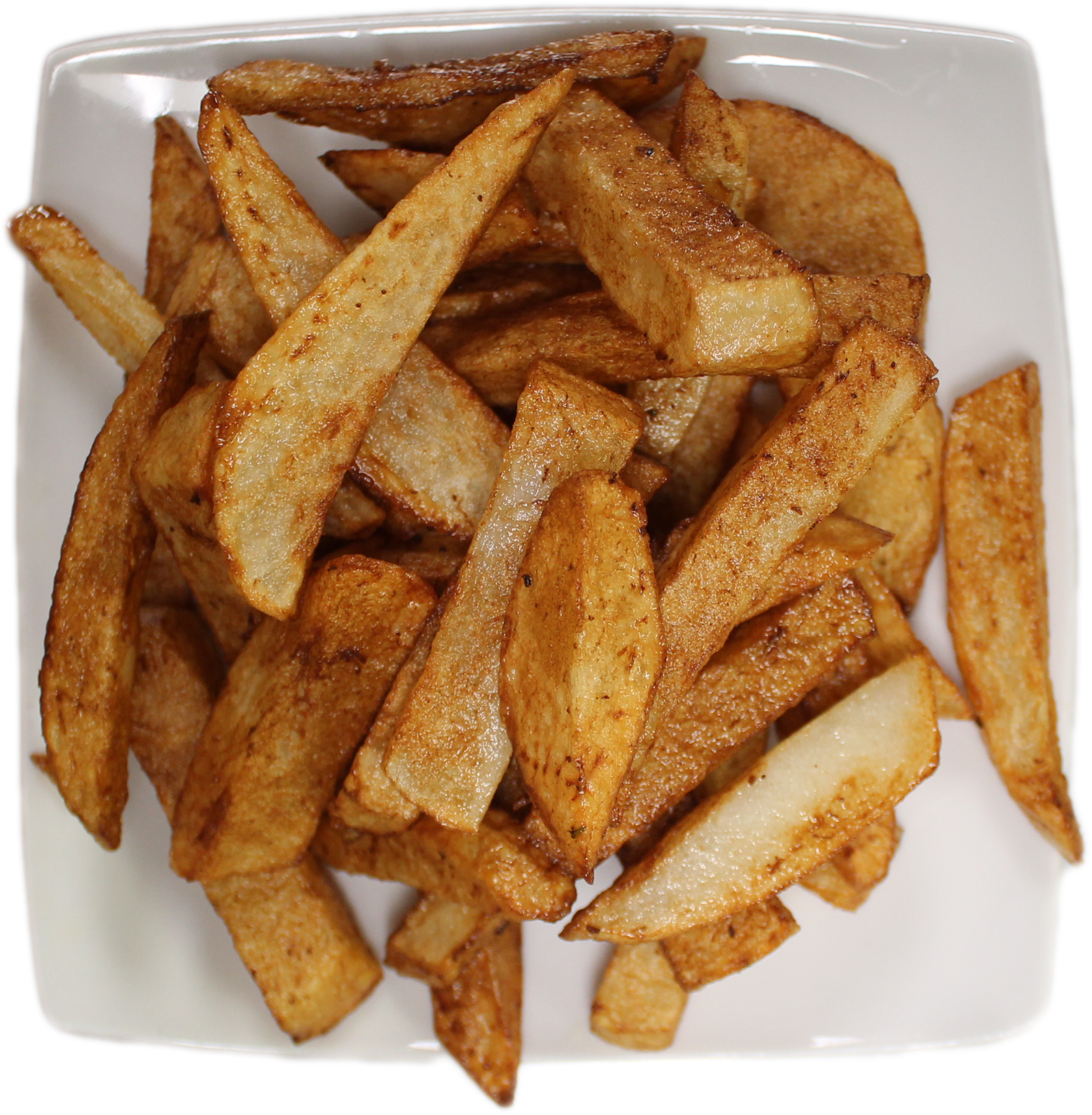 Seasoned Potato Wedges Plate PNG image