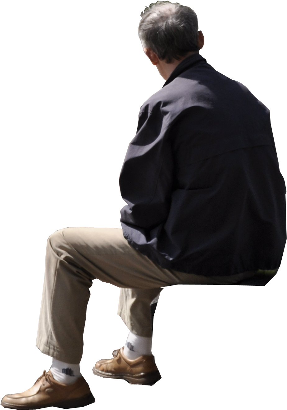 Seated Man In Casual Attire PNG image