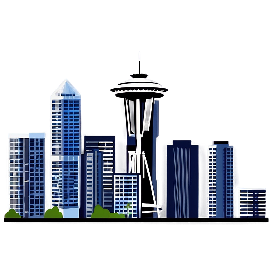 Seattle Skyline And Columbia Tower Png 75 PNG image