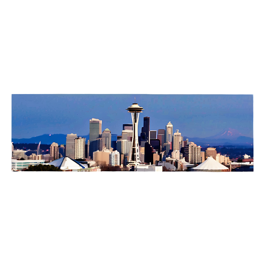 Seattle Skyline And Puget Sound Png Dqv PNG image