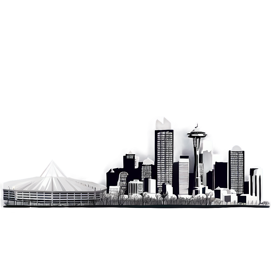 Seattle Skyline On A Clear Day Png 95 PNG image