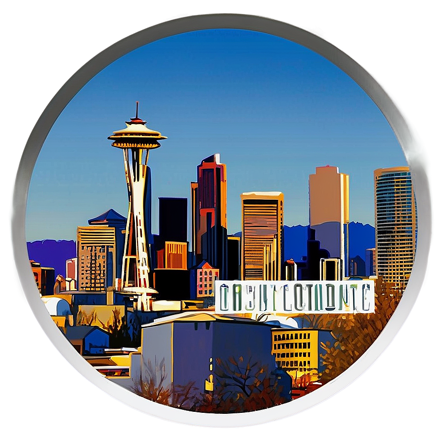 Seattle Skyline With Olympic Mountains Png 19 PNG image