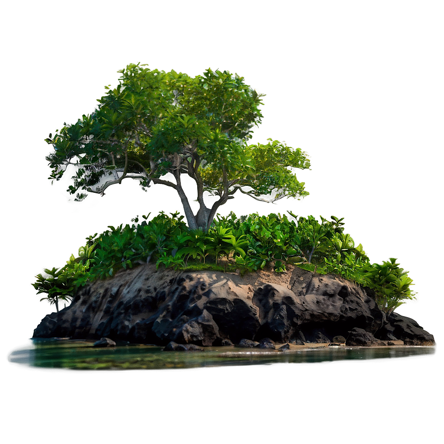 Secluded Island Trees Png 05042024 PNG image