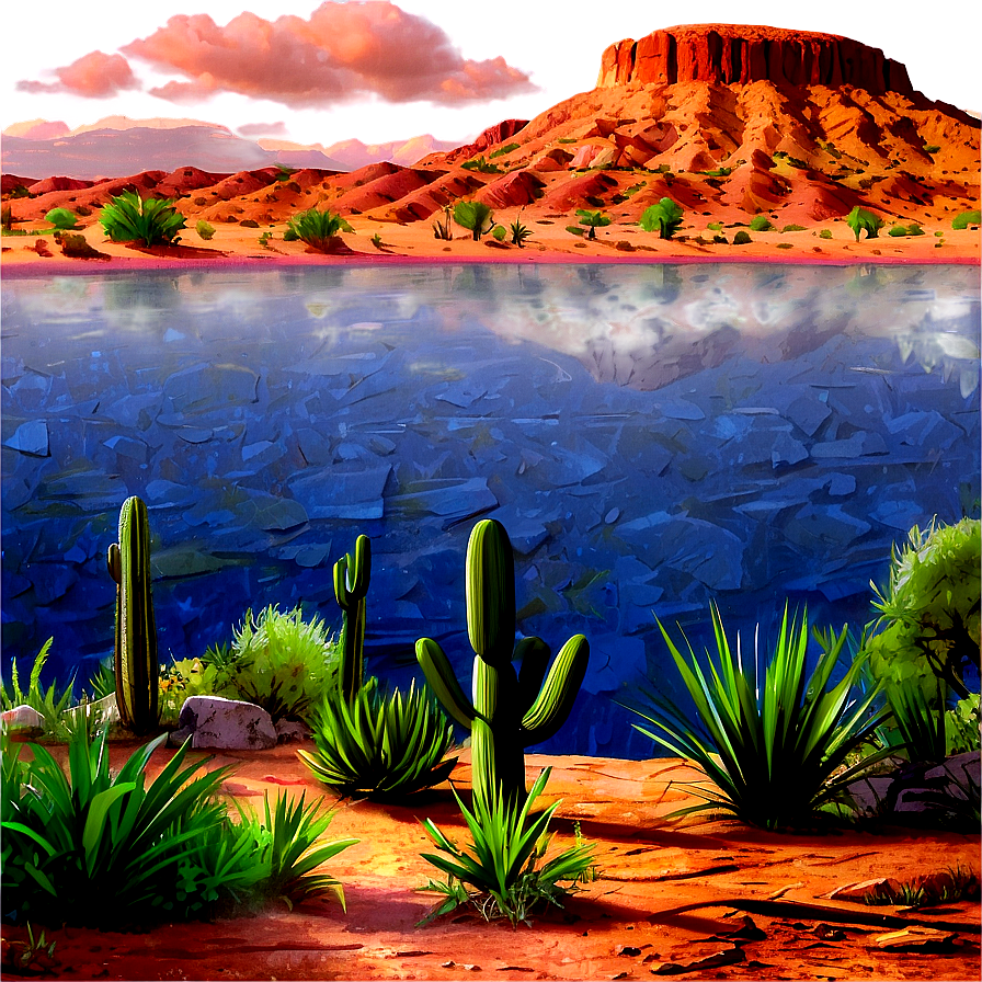 Secluded Mesa Oasis Png 10 PNG image