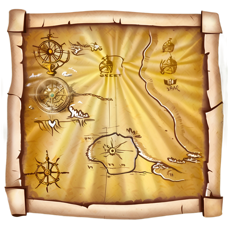 Secret Pirate Map Png 06252024 PNG image