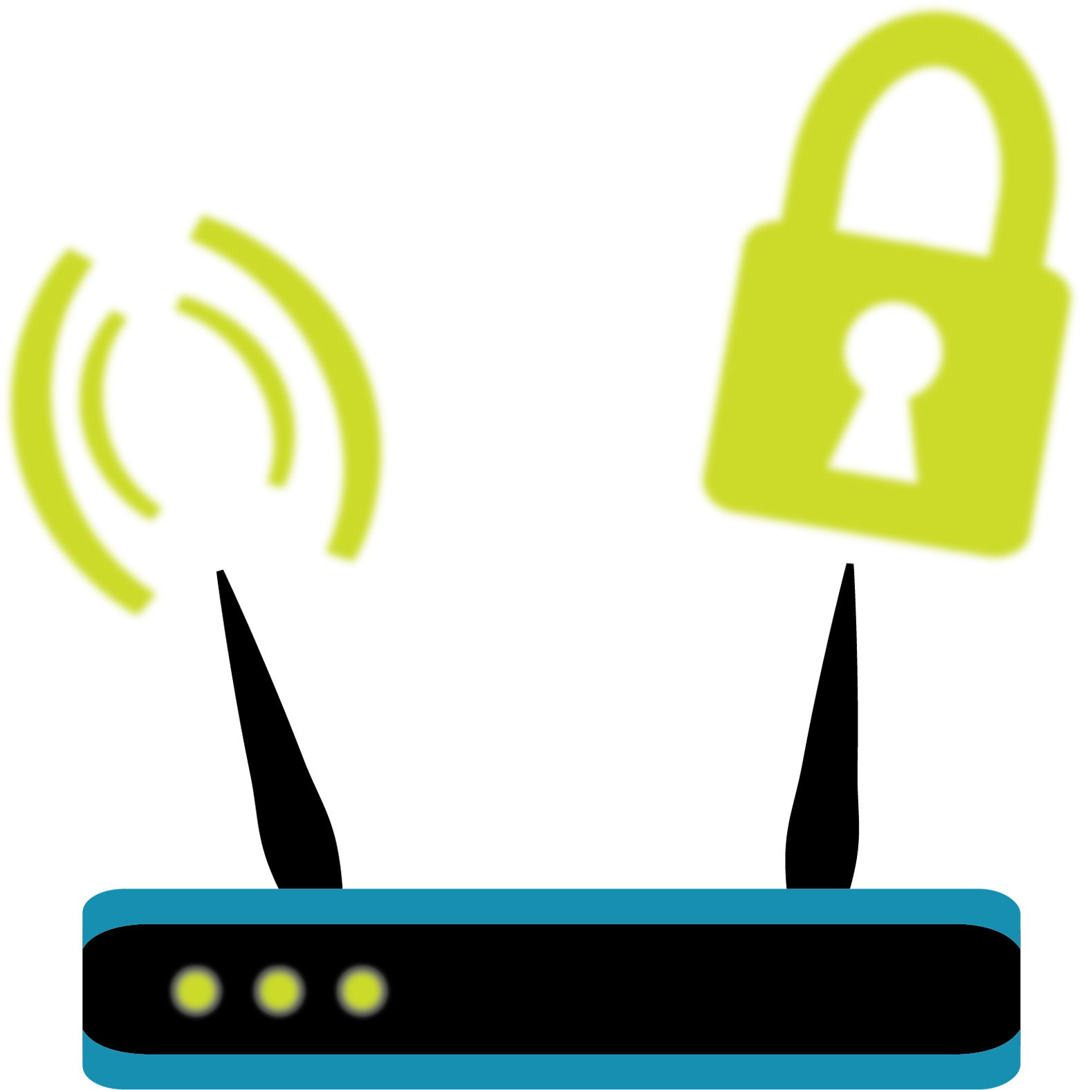 Secure Wireless Router Illustration PNG image