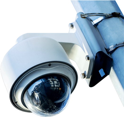 Security Camera Mountedon Wall PNG image