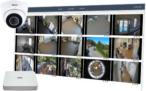 Security Camera System Monitoring Interface PNG image