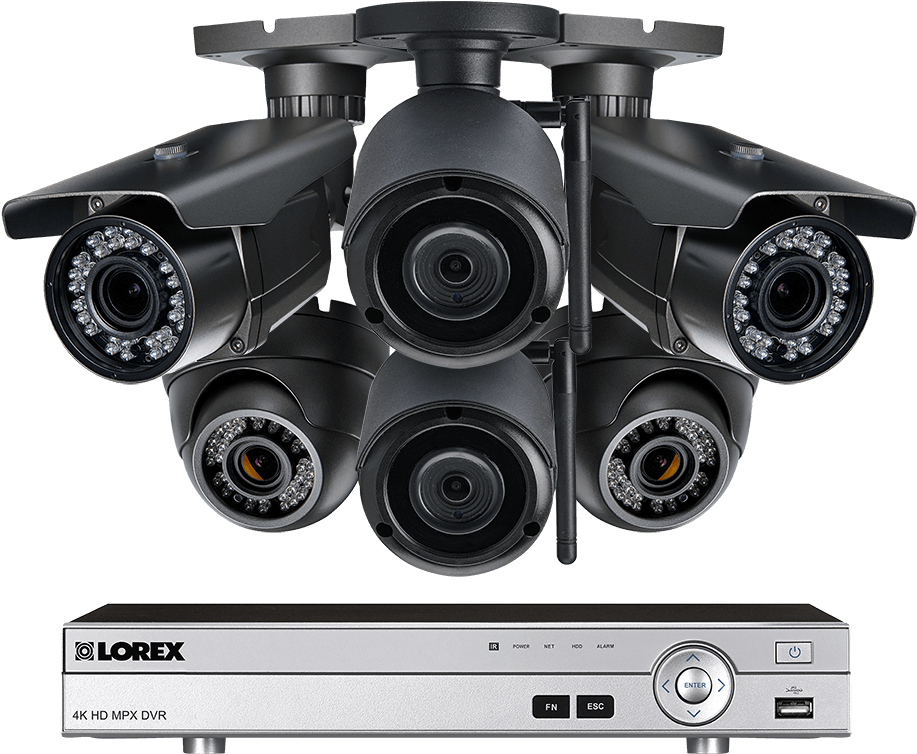 Security Camera Systemwith D V R PNG image