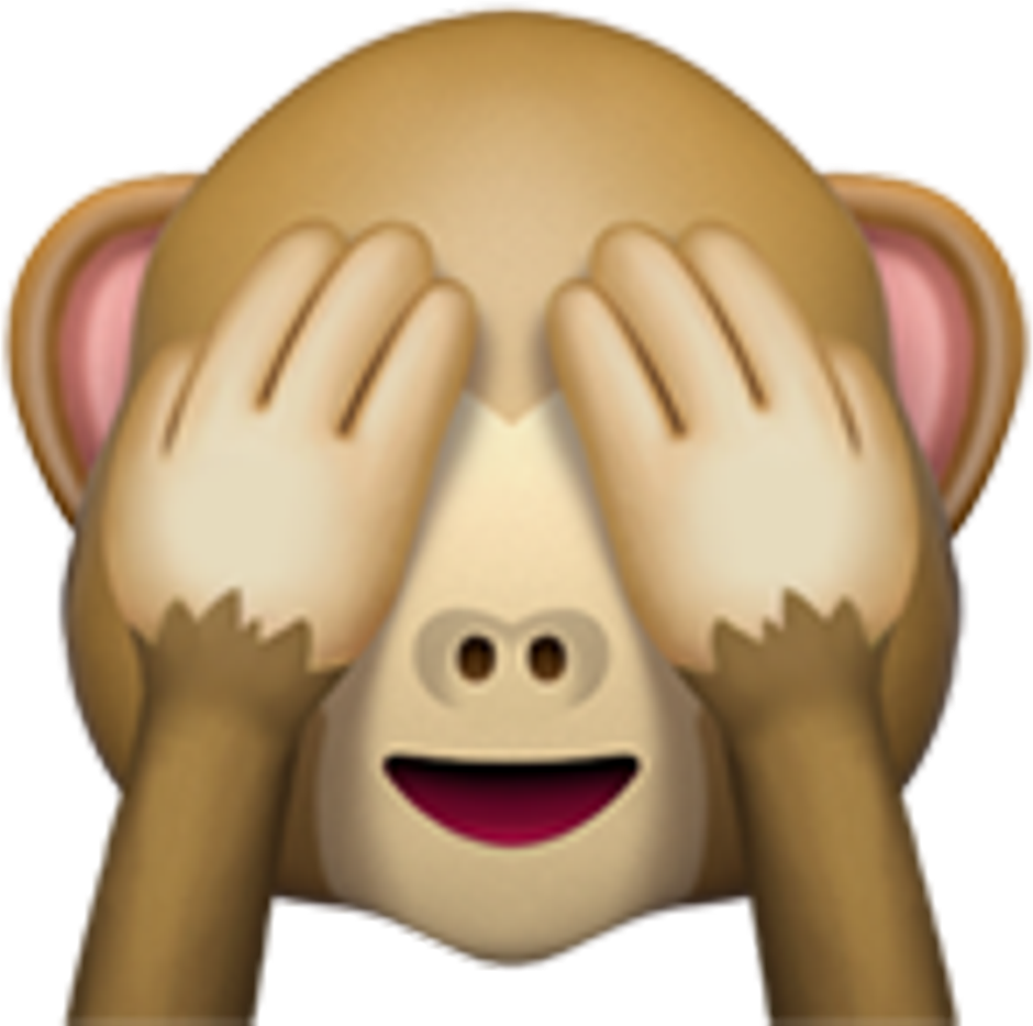 See No Evil Monkey Emoji PNG image