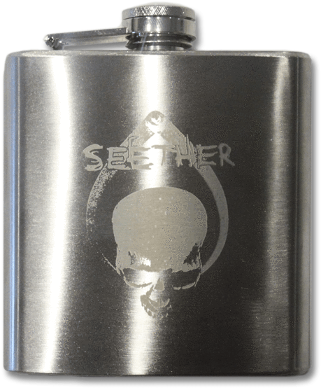 Seether Branded Stainless Steel Flask PNG image