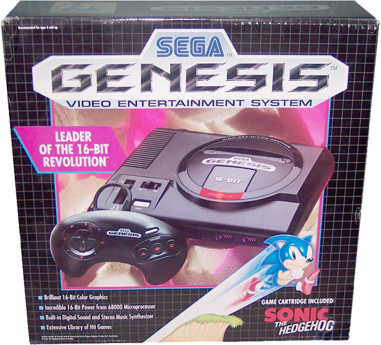 Sega Genesis Console Box Art PNG image