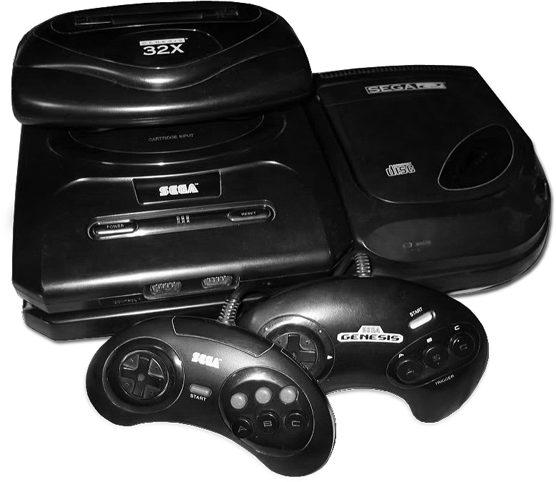 Sega Genesis32 X C D Combo Setup PNG image