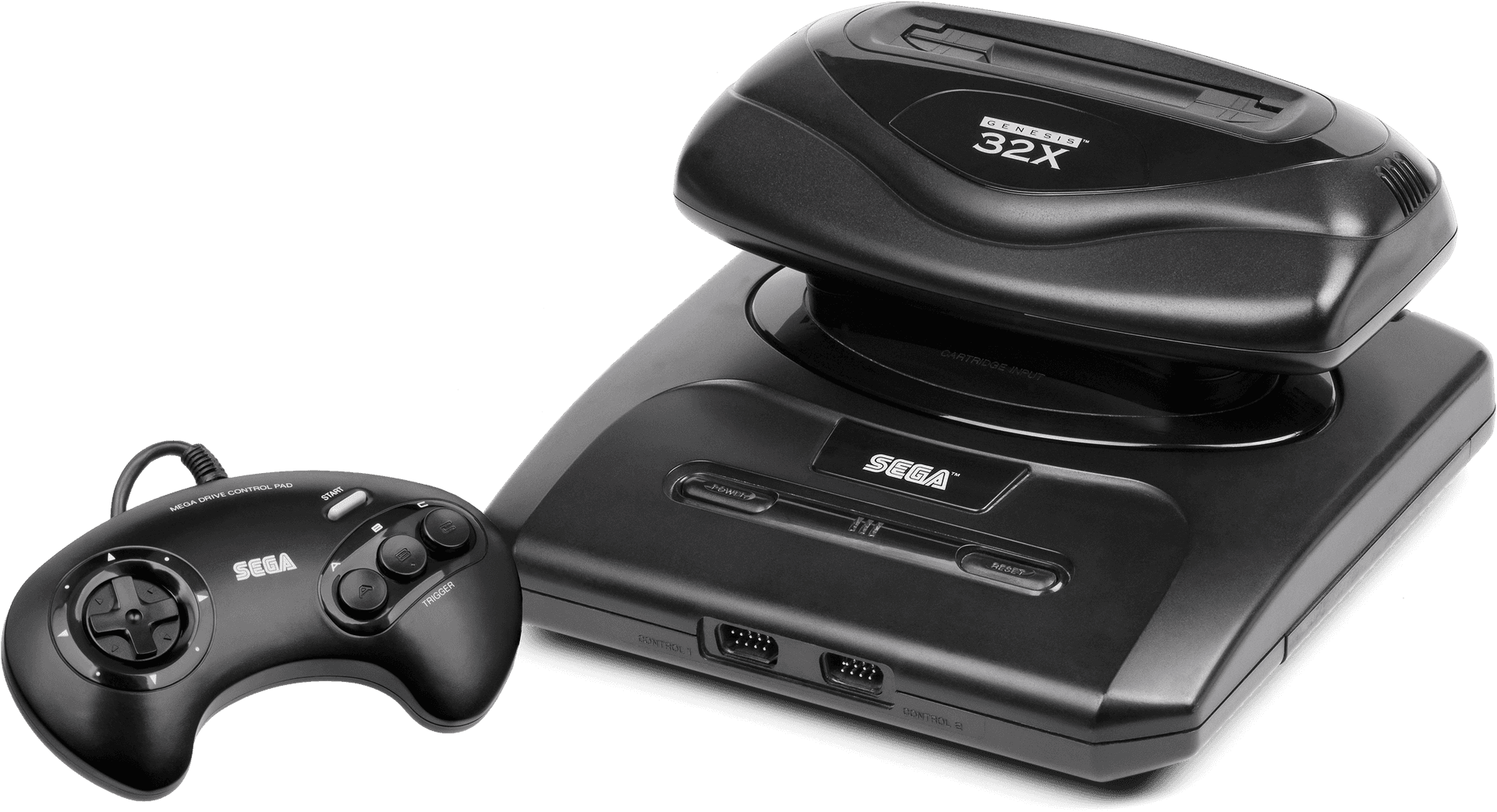 Sega Genesis32 X Consolewith Controller PNG image