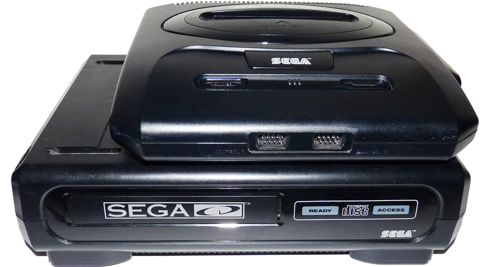 Sega Genesisand S E G A C D Console Combo PNG image
