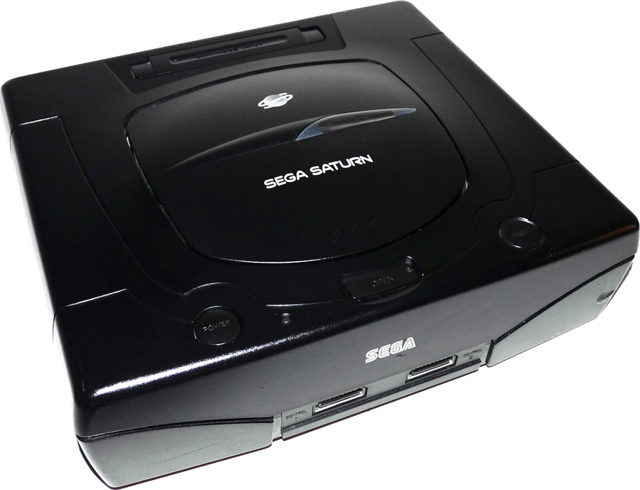 Sega Saturn Console Black PNG image