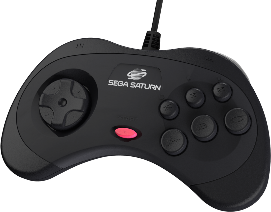 Sega Saturn Controller Black PNG image