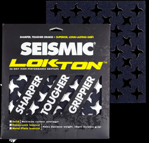 Seismic Lokton Griptape Packagingand Product PNG image