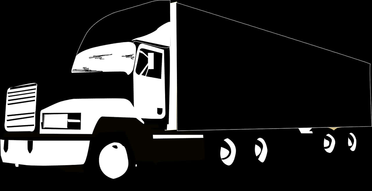 Semi Truck Silhouette PNG image