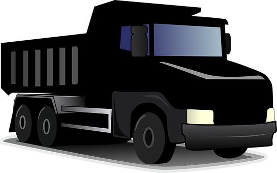 Semi Truck Silhouetteat Night PNG image