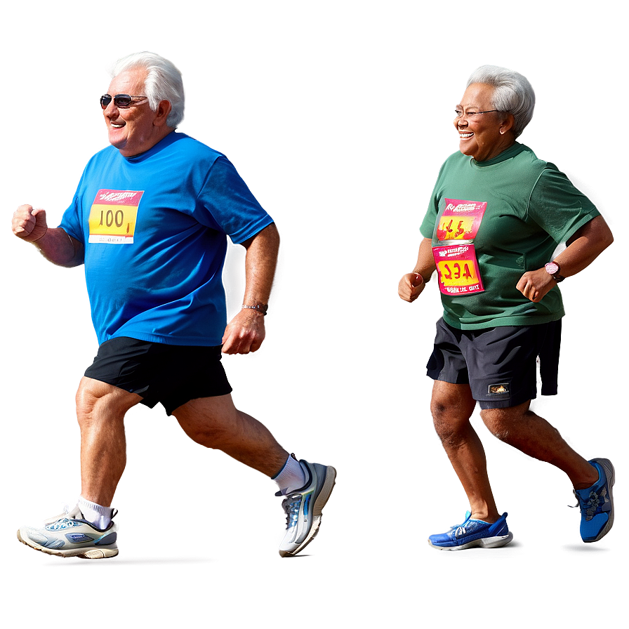 Senior Citizen Running Png 05212024 PNG image