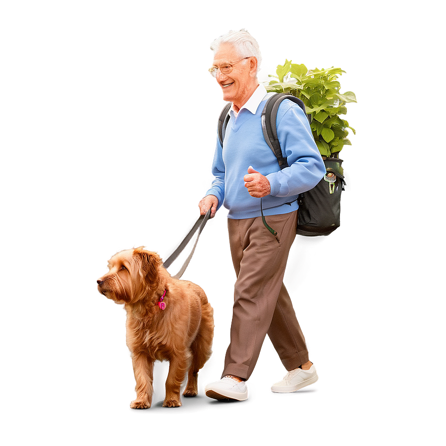 Senior Dog Walking Png 26 PNG image